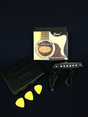 Belcat SH-85 Soundhole Pickup for Acoustic Guitar w/Jack+3 Free Picks