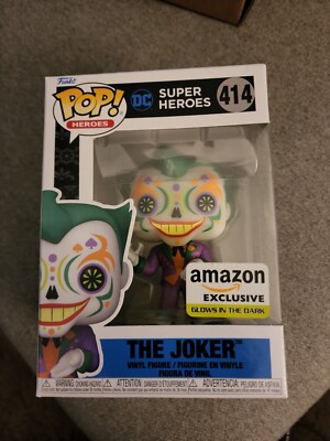 Funko Pop DC The Joker Dia De Los Muertos Glow in the Dark 414 Amazon Exclusive