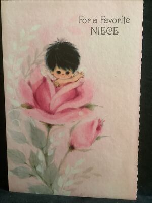 Vintage Birthday greeting card for a favorite Niece Unused+env