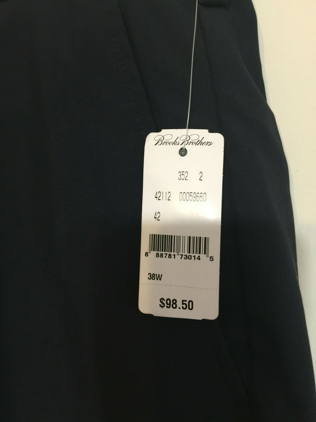 NWT BROOKS BROTHERS Classic Flat Front Golf Shorts Dk Navy Blue Mens 38W 9