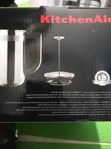 KitchenAid RKCM0512SS Precision Press Coffee Maker, Stainless Steel Scale &Timer