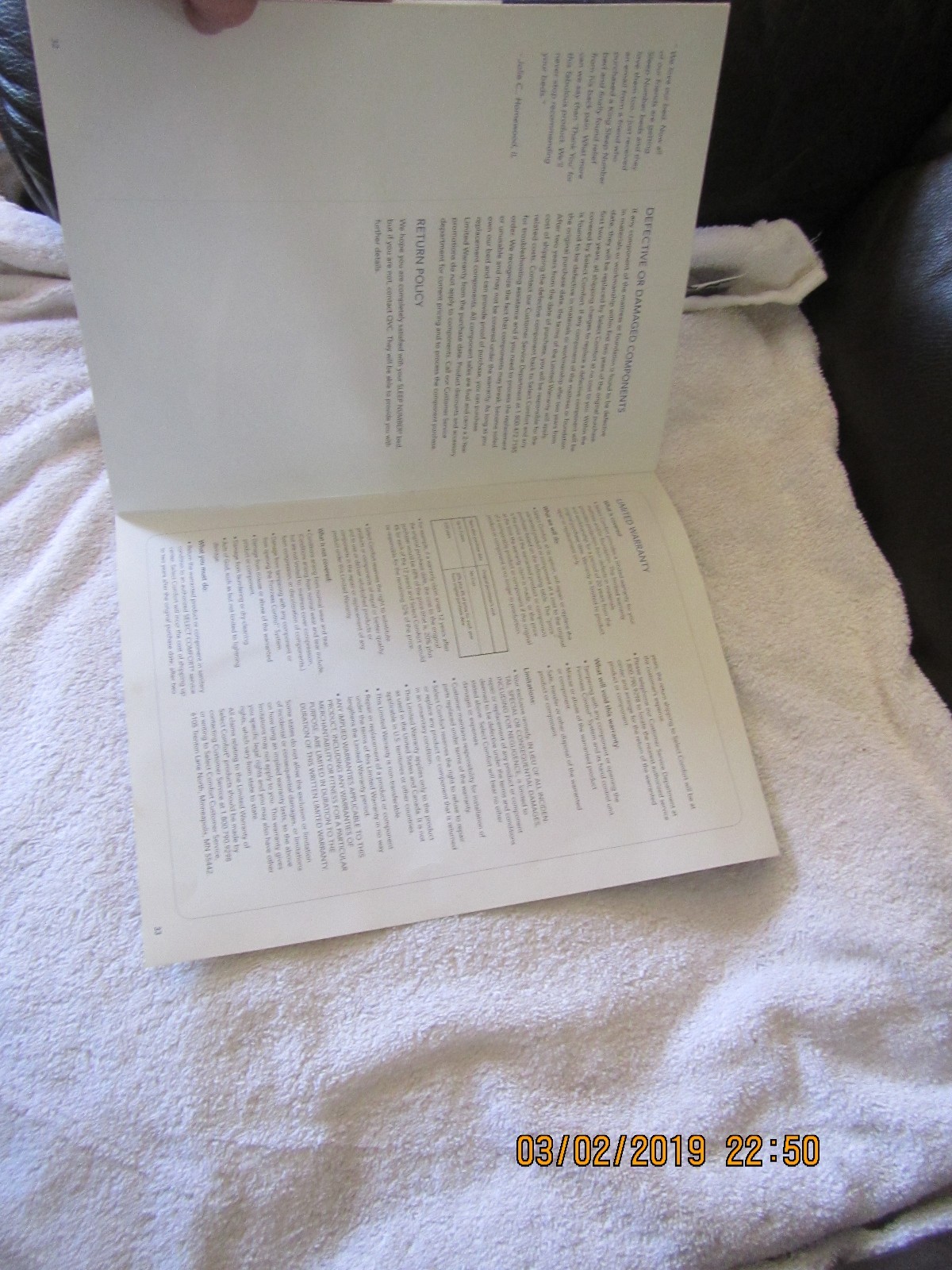 Sleep number Bed Grand and Supreme assembly Instruction manual/cd