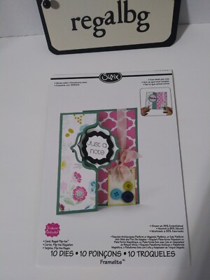 SIZZIX STEPHAINE BARNARD REGAL FLIP IT DIES 10pcs thinlit CARDMAKING Just A Note