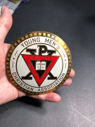 YMCA Tin Metal Vintage Advertising Sign Christian Association