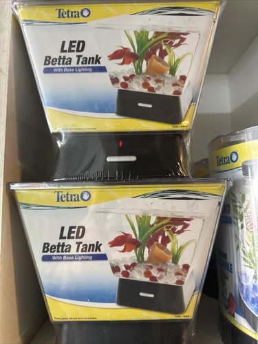 Tetra 1 Gallon LED  Betta Fish Tank with base lighting   9