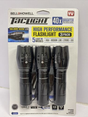 Bell + Howell Taclight High Performance Flashlights 3 Pack 