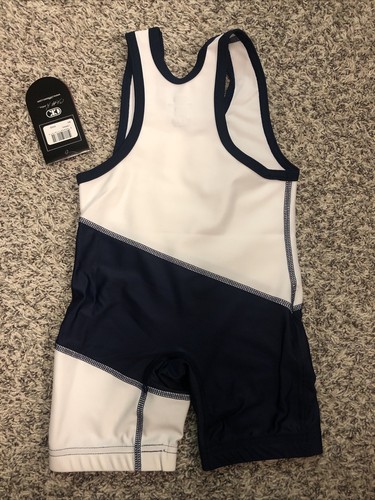 New with Tag Cliff Keen  Wrestling Singlet XXXS Navy & White