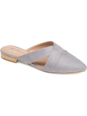 

JOURNEE COLLECTION Женские серо-серые мюли с перекрестными ремешками Giada Slip On Mules, Серый, GIADA-MULE
