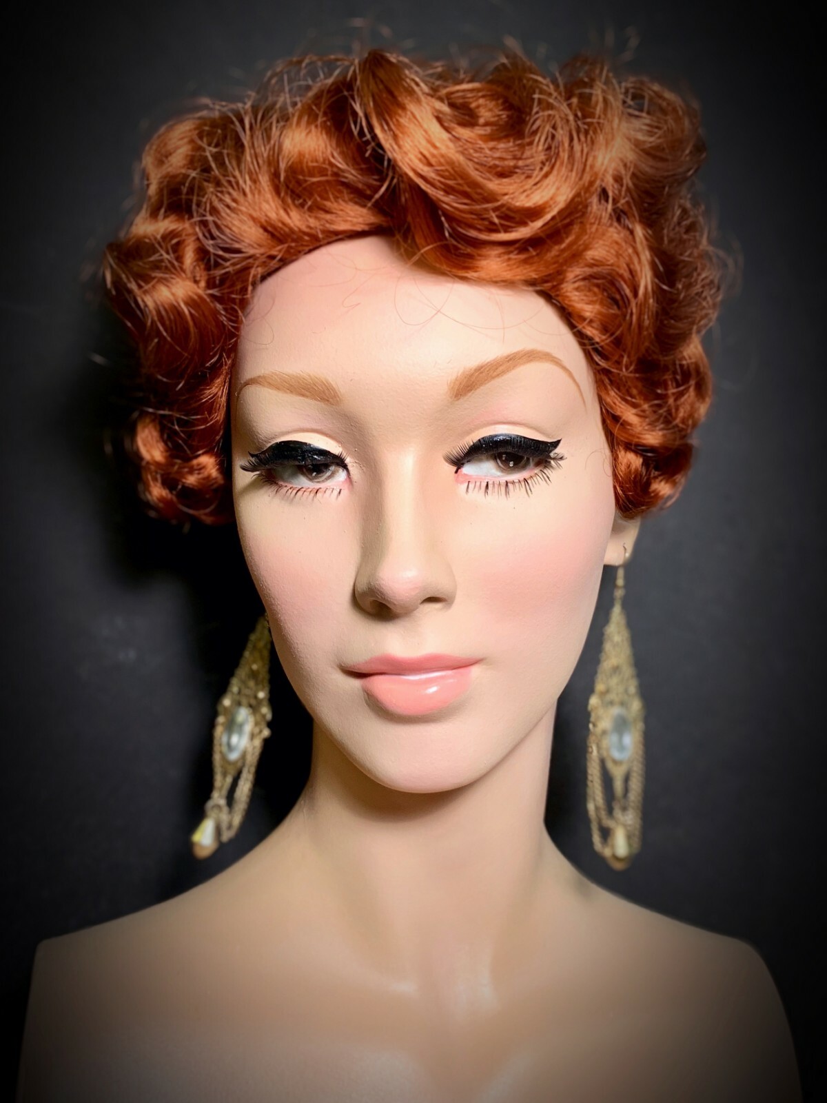 Vintage 50s Mannequin Female Head Antique Display Torso Oddity Art Beauty Decor