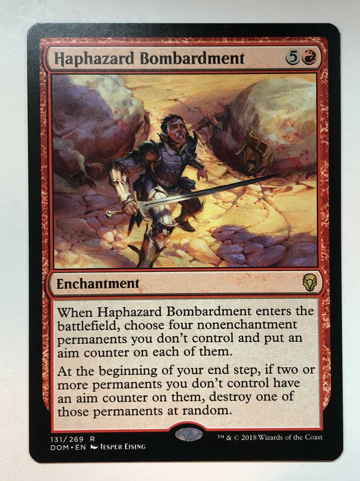 Haphazard Bombardment 2x FOIL DOM MTG Dominaria Rare MINT red Haphazard Bombardment 2x FOIL DOM MTG Dominaria Rare MINT red
