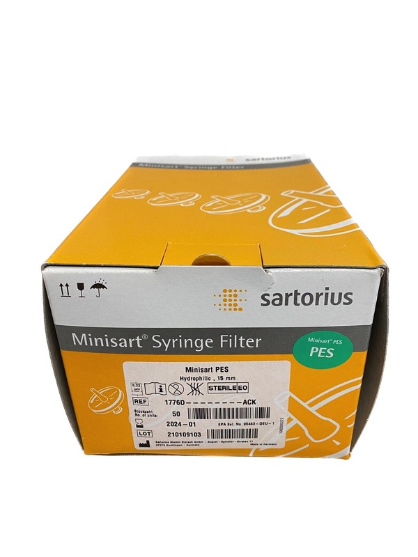 50/Pk) SARTORIUS Minisart Syringe Filter PES-15 Hydrophilic 50/Pk) SARTORIUS Minisart Syringe Filter PES-15 Hydrophilic