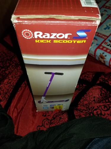 New Razor S kick scooter urethane high speed bearings wheels purple rear brake