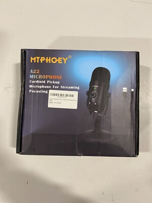 Podcast Microphone for Phone, MTPHOEY Professional USB Microphone