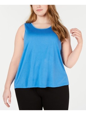 

JENNI INTIMATES Нижнее белье Синяя майка Пижама Рубашка для сна Пижамный топ Plus, Синий