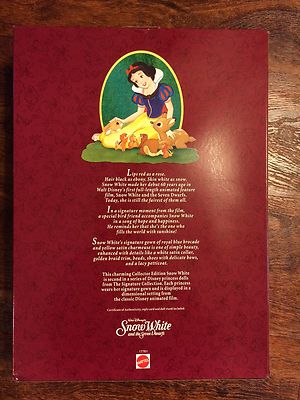 DISNEY SNOW WHITE DOLL 60TH ANNIVERSARY SIGNATURE COLLECTION  MATTEL LIMITED #2