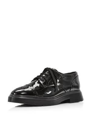 

STUART WEITZMAN Женские черные туфли-оксфорды с лакированной отделкой Darra Almond, Черный, S0157