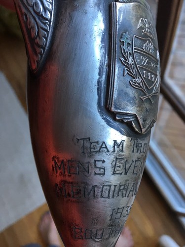 Antique Vintage Silver Plated Loving Cup Mens Events 1935 South Park