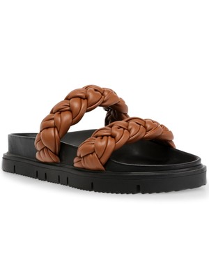Женские босоножки на платформе STEVE MADDEN коньячно-коричневого цвета с высокой стелькой, 7 М