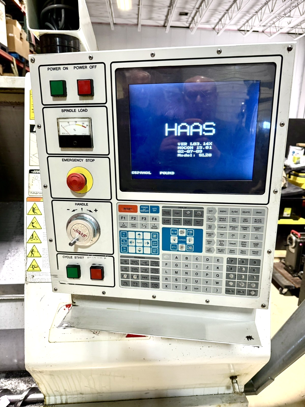 HAAS CNC Control Pendant Operators Control, Haas SL-20 CNC Lathe