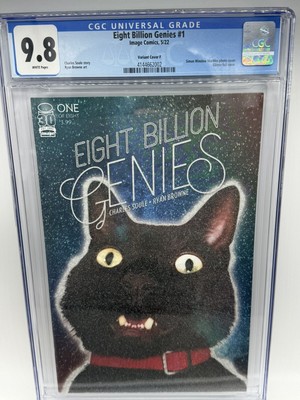 Eight Billion Genies #1 CGC 9.8 Graded Glitter Cat 1:50 Incentive Variant 2022