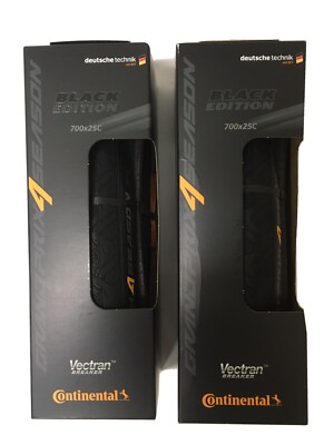 Pack of 2 Continental Grand Prix 4 Season 700x25 mm Black Edition Clincher Tires