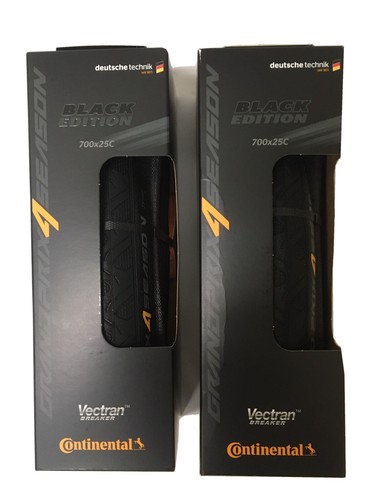 Pack of 2 Continental Grand Prix 4 Season 700x25 mm Black Ed