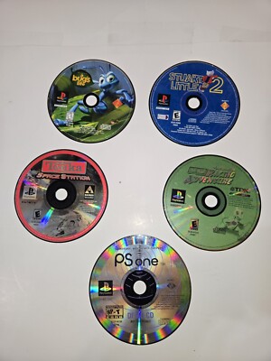Lot of 5 PlayStation Games (PS1) - Disc Only - Untested