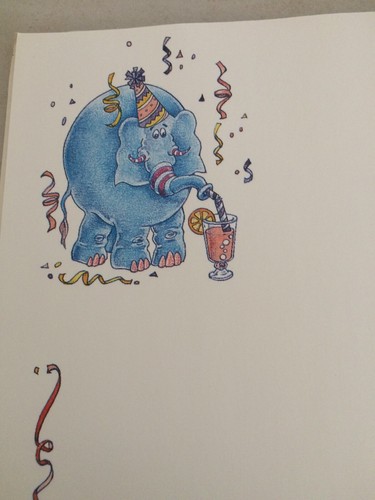 Elephant Stationary. 25 Sheets With Envelopes