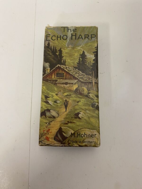 Vintage Harmonica The Echo Harp by M. Hohner Original Box Germany 54/64 M2