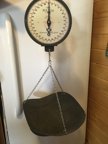 American Family Scale Produce Vintage Hanging Merchant 60 lbs