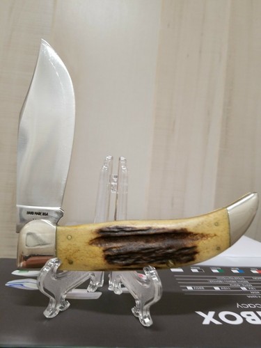 Case XX BLUE SCROLL 1977 5172 Bulldog Stag Handle