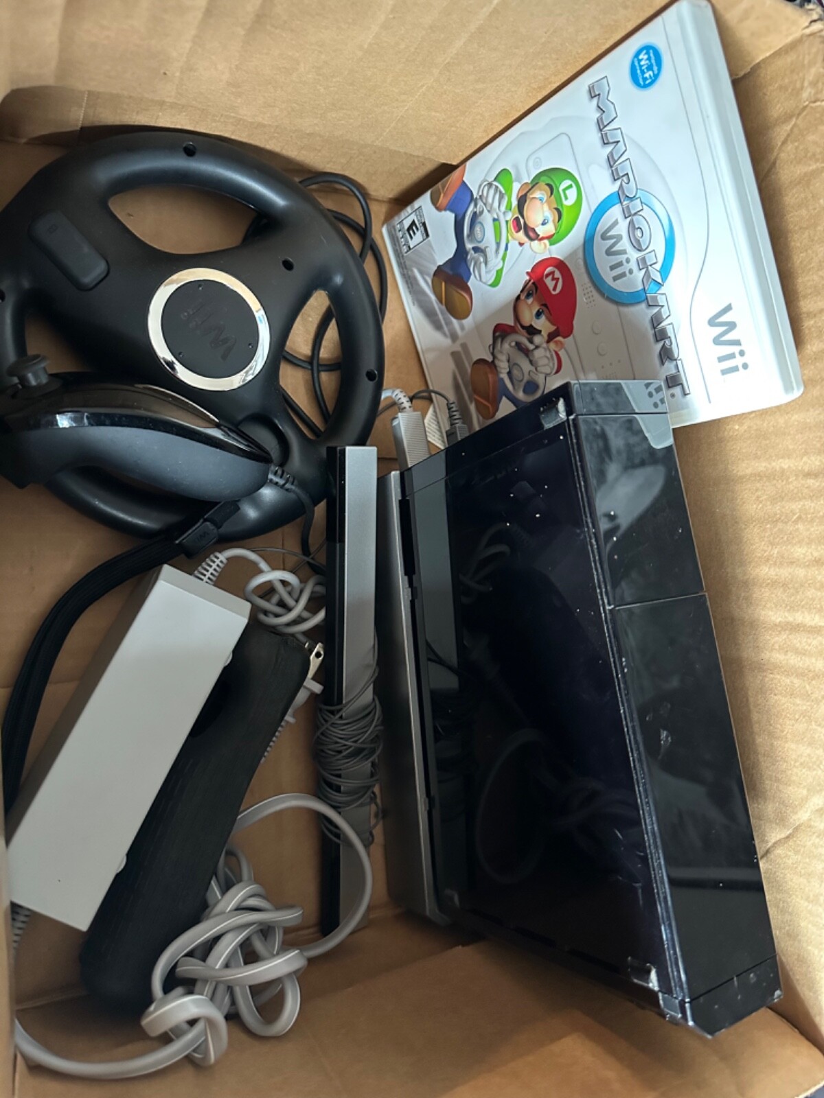 Nintendo Switch Nintendo Wii RVL-S-KAAH Nintendo Wii Console RVL-001 Console w/ Cords And Sensor #B3