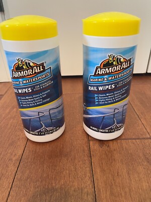 Armor All Marine & Watersports,Boat Rail Wipes for SS/Aluminum 60 count