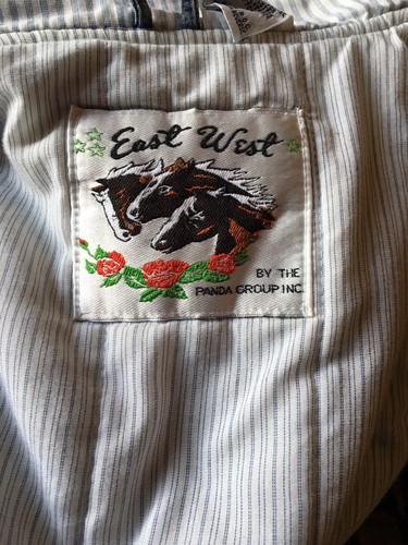 VIntage 90s  Acid Wash Oversized Denim Jacket Hip Hop New Wave Medium