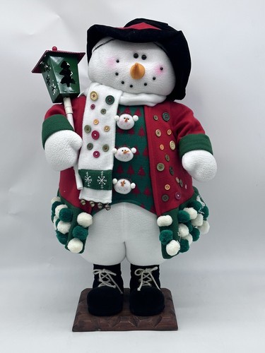 Grandeur Noel Fabric Snowman 28' With Base Collector Edition