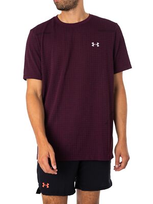 

Мужская футболка с короткими рукавами и бесшовной сеткой Under Armour, фиолетовая, Фиолетовый, 1376921-600