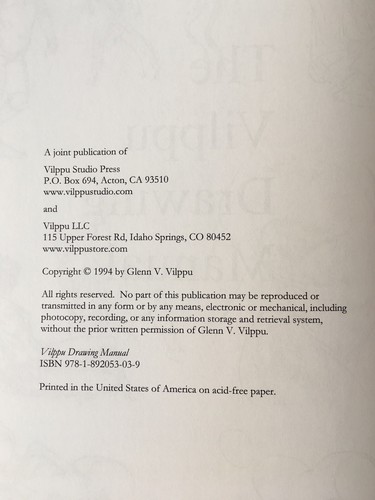 Glenn Vilppu Drawing Manual - 1997 - Soft Cover Spiral Bound Book