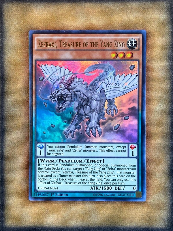 YuGiOh Crossed Souls Zefraxi, Treasure of the Yang Zing CROS-EN024