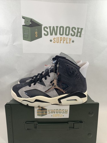 Air Jordan 6 シルバー 箱付き Nike Air Jordan 6 Retro VI Tech Chrome Black Grey Sail Women