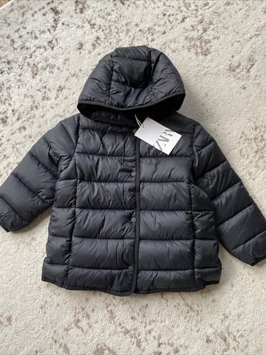 New Zara Boys Girls Black Puffer Coat Jacket 4-5 Years | eBay
