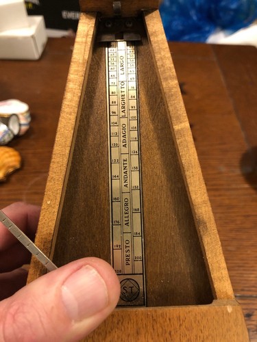 Vintage Seth Thomas Solid Wood Piano Metronome Obelisk Wind Up De Maelzel.