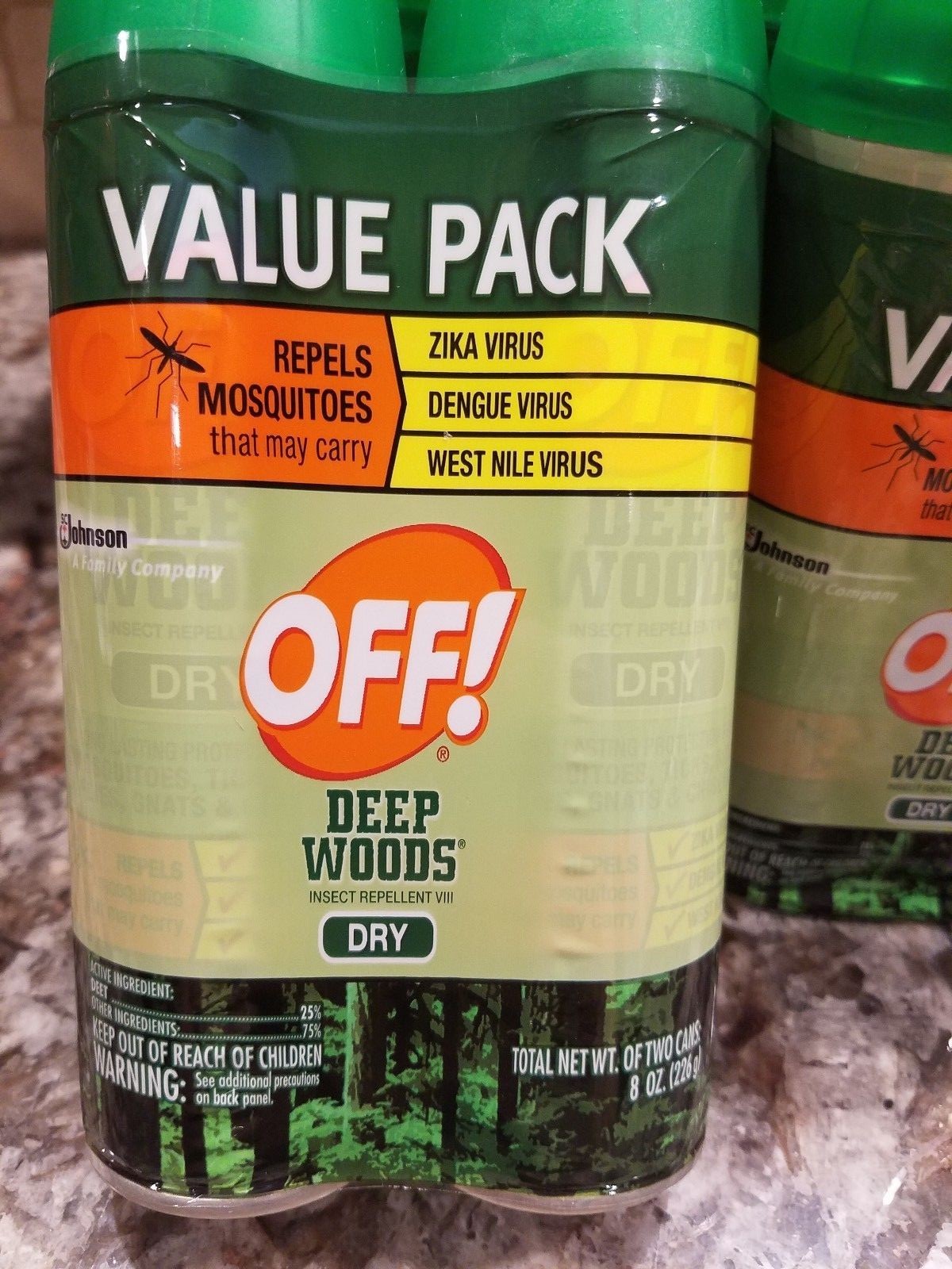 18 X OFF! Deep Woods Insect Repellent Dry Aerosol Spray 4oz each  Bulk