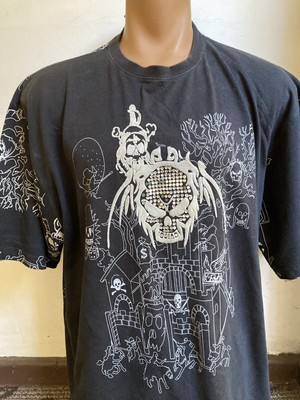 Gama Jewled Rhinestone skull tshirt Amazing 3XL Rare