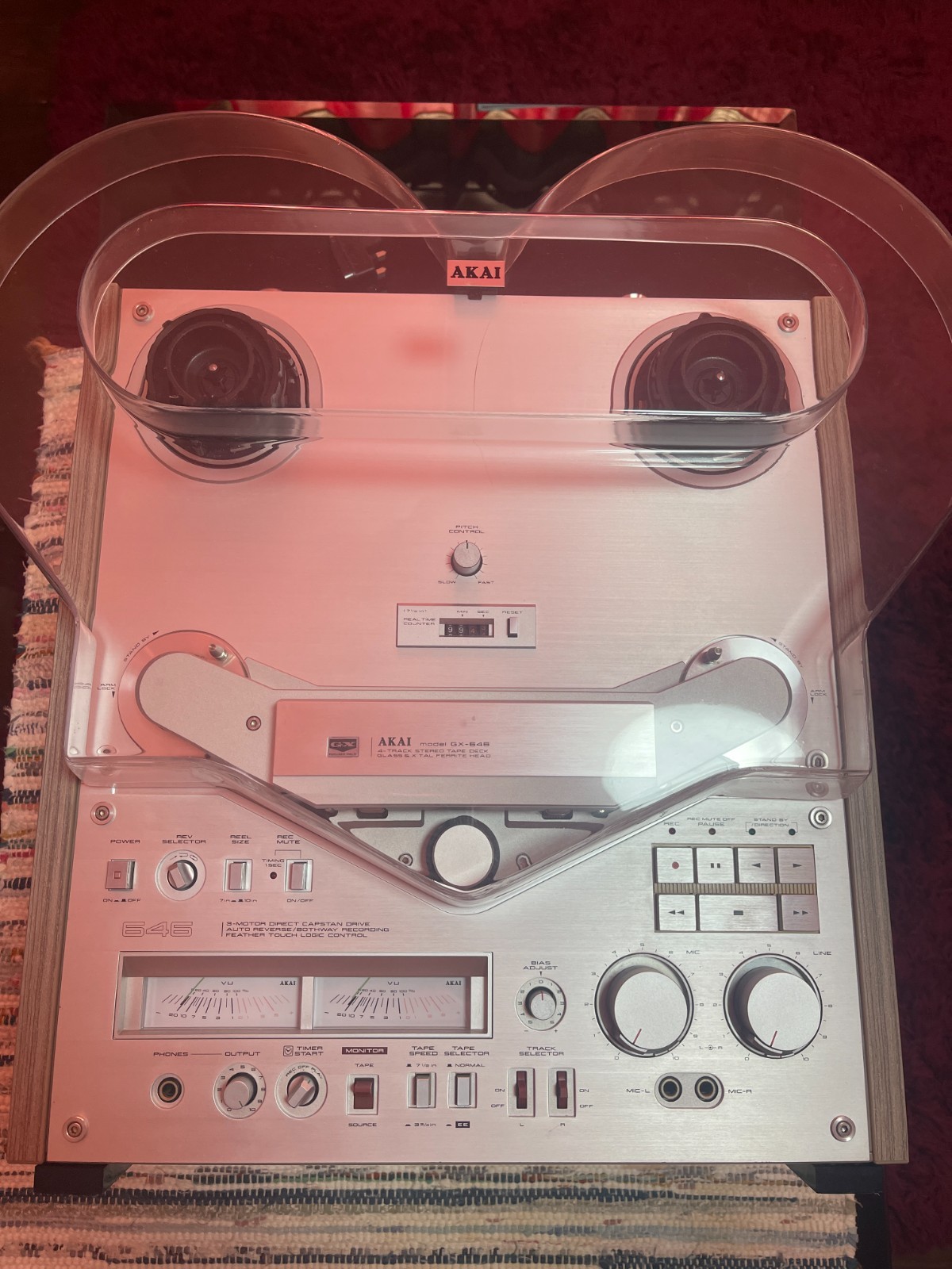 AKAI GX 646 reel to reel autoreverse tape recorder, 220V
