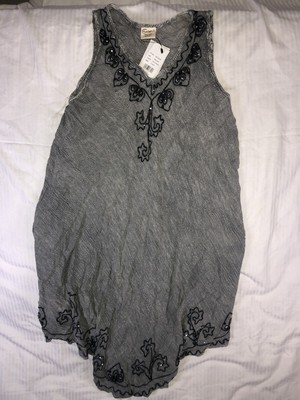 Beach Dress Exist FreeSize Embroidered Charcoal Gray 50$