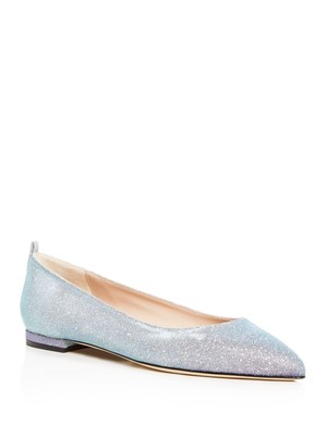 

SJP Womens Blue Sparkle Story Острый носок Платье без шнуровки Балетки 38,5, Синий, STORY FA
