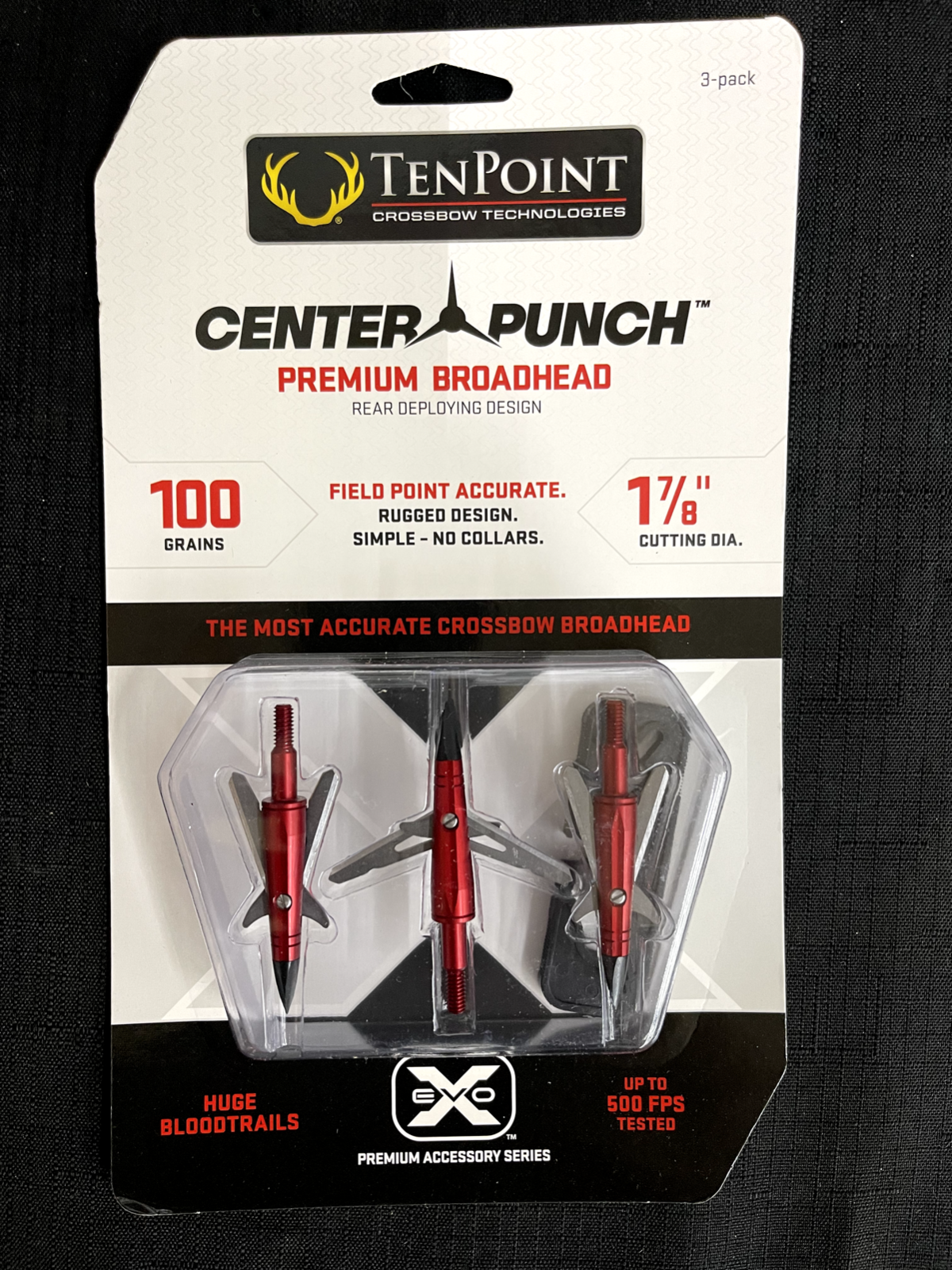 TenPoint EVO-X CenterPunch Broadhead 3 Pack BRAND NEW