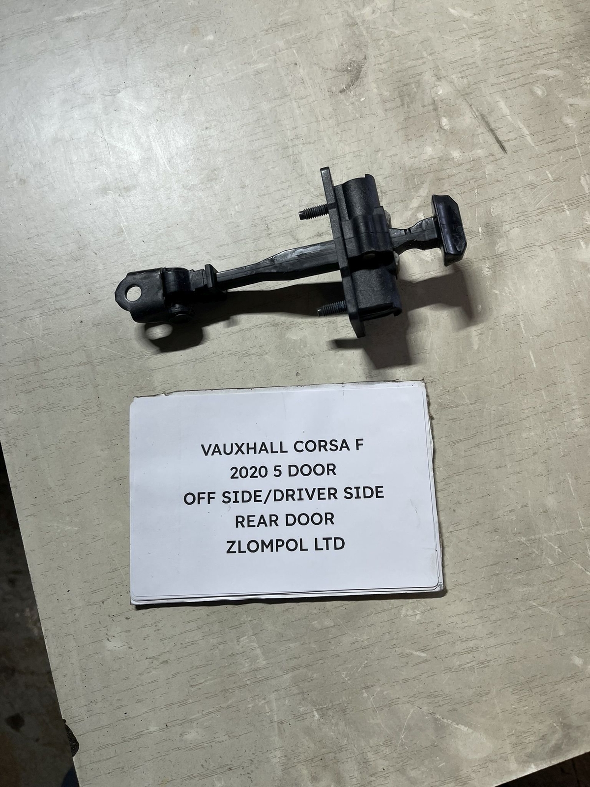 Vauxhall Corsa F 2020 5 Door - Off Side Rear Door Hinge Stop Check Strap