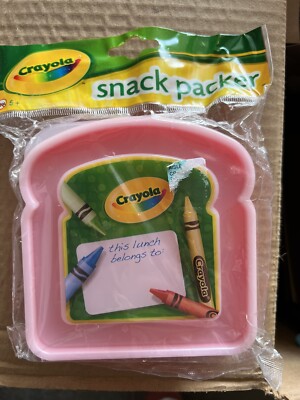 NEW Crayola Snack Packer Sandwich Bread Container Kids Lunch Box Snack Box 2010