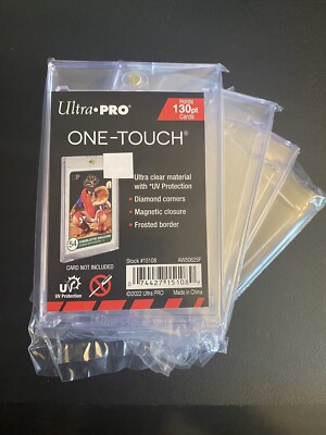 Ultra Pro 130 Pt One Touch Frosted Border PACK OF 4 Hard Shell Card Protector